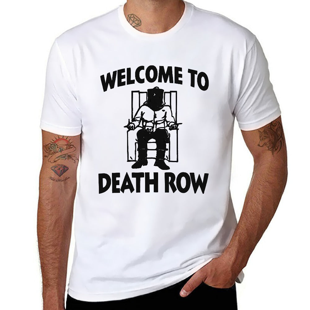 Welcome To Death Row Men's Short Sleeve T-shirt - White